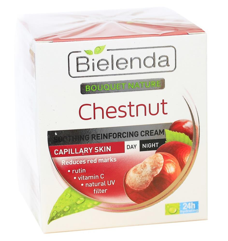 Bielenda Chestnut Soothing Hydrating Capillary Skin Red Marks Cream Day & Night 50ml