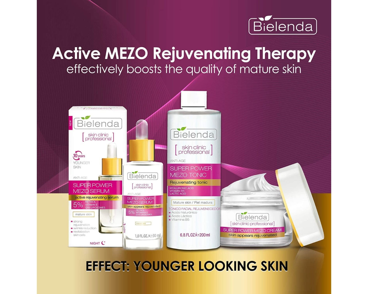 Bielenda Skin Clinic Professional Anti Age Super Power Mezo Rejuvenating Tonic 200ml