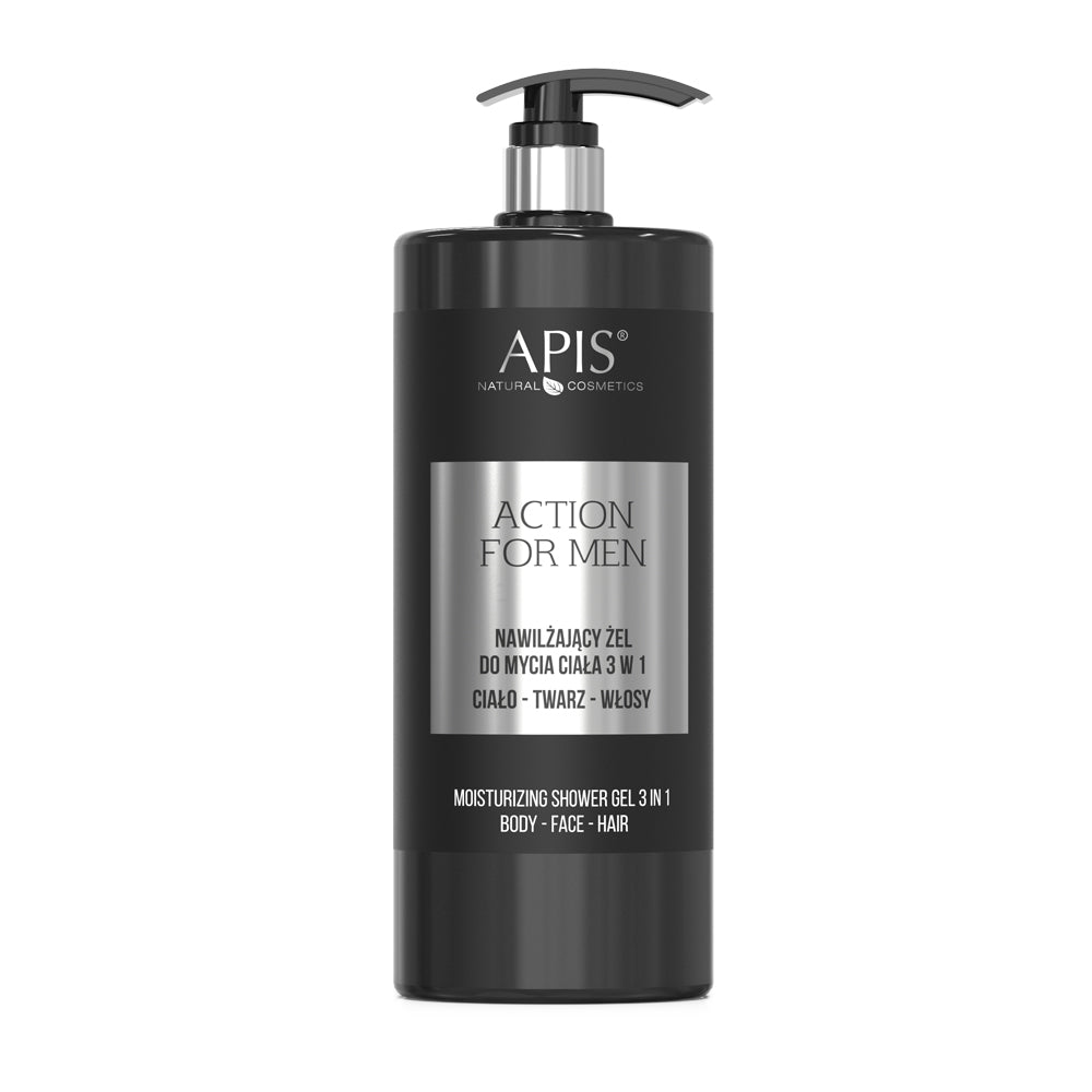 Apis Action for Men 3in1 Moisturising Body Shower Gel 1000ml