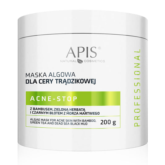 Apis Professional Acne Stop Algae Mask with Bamboo Green Tea and Dead Sea Black Mud 200g