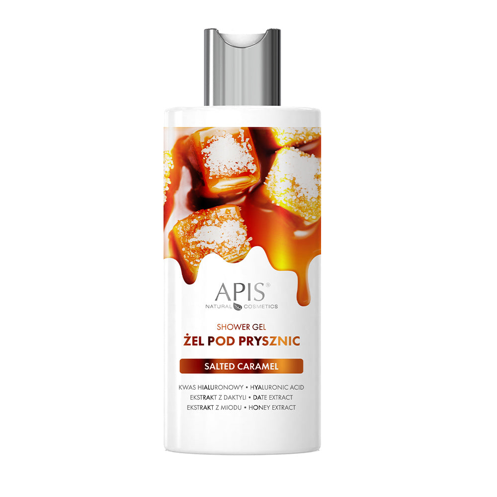 Apis Salted Carmel Shower Gel with Hyaluronic Acid Date Extract & Honey Extract 300ml