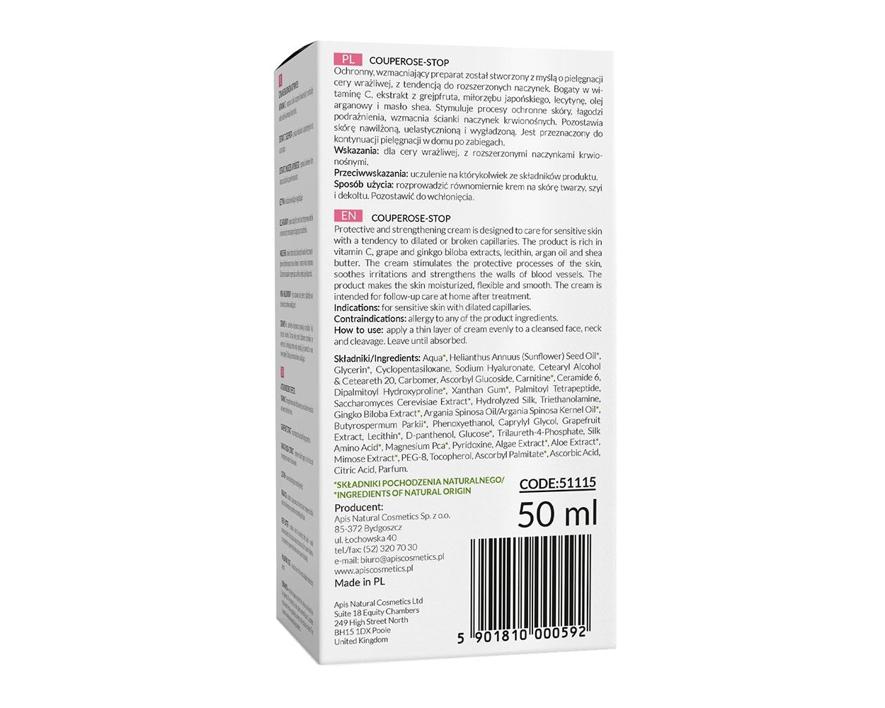 Apis Couperose Stop Firming Cream with Vitamin C 50ml