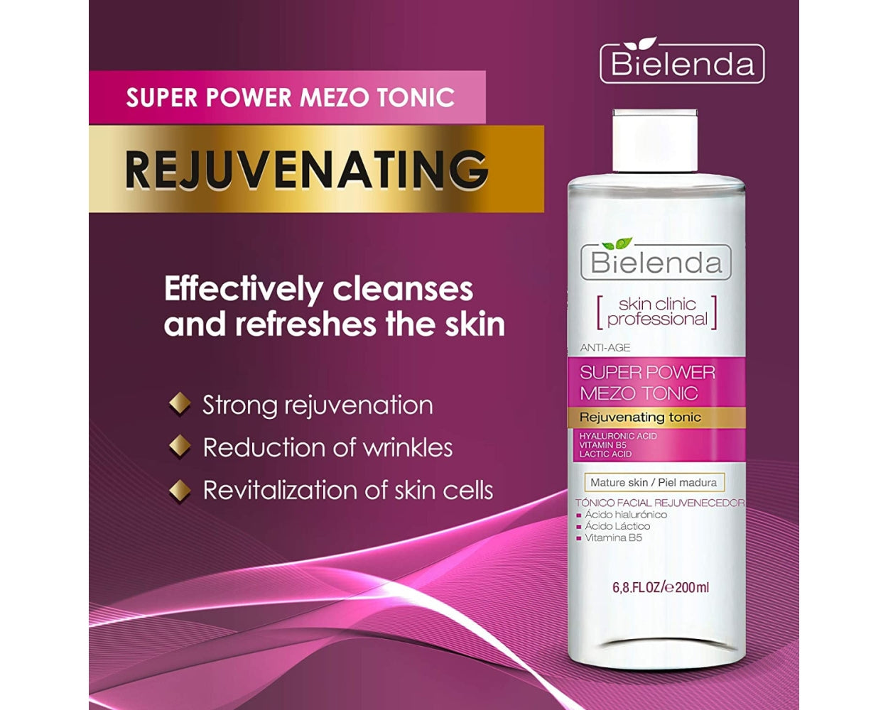 Bielenda Skin Clinic Professional Anti Age Super Power Mezo Rejuvenating Tonic 200ml