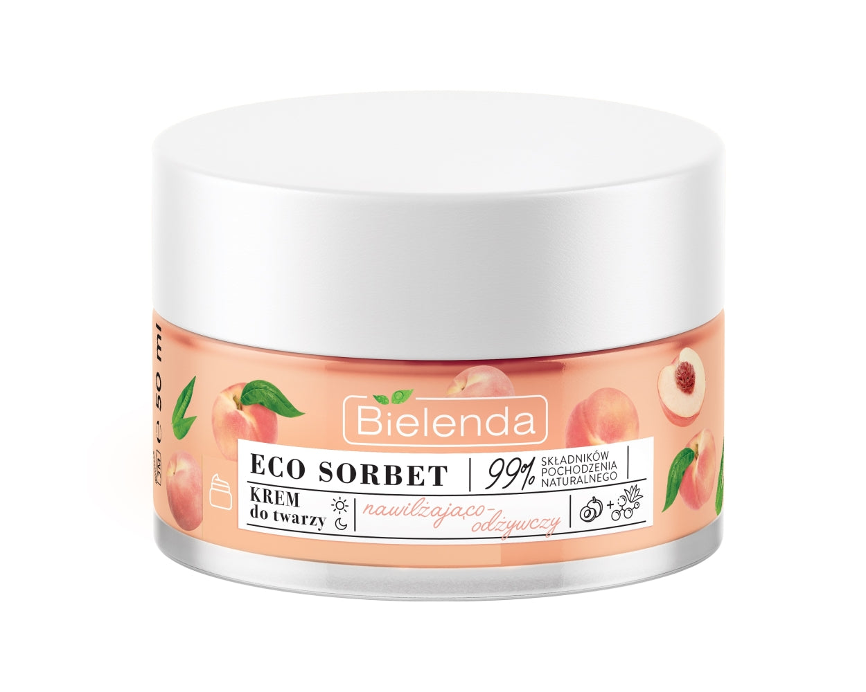 Bielenda Eco Sorbet peach Moisturising Nourishing Face Cream 50ml