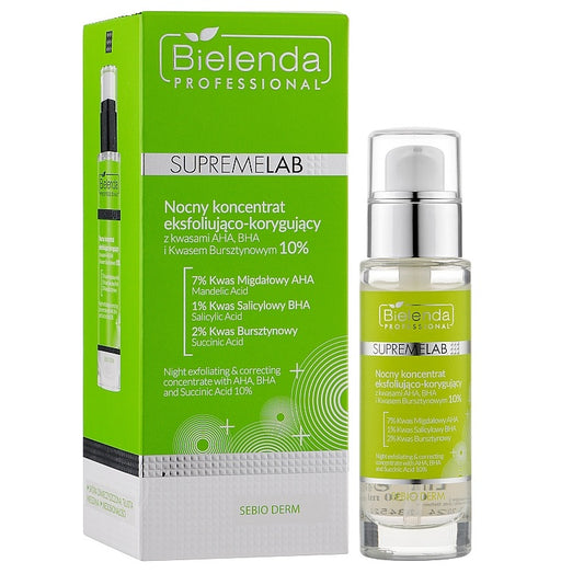 Bielenda Professional Supremelab Sebio Derm Night Time Exfoliating and Corrective Concentrate 30ml