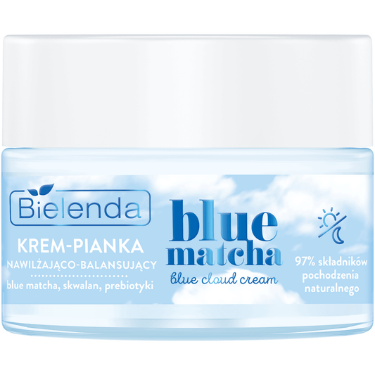 Bielenda Blue Matcha Blue Cloud Moisturising and Balancing Balancing Cream- Foam Vegan Friendly 50ml