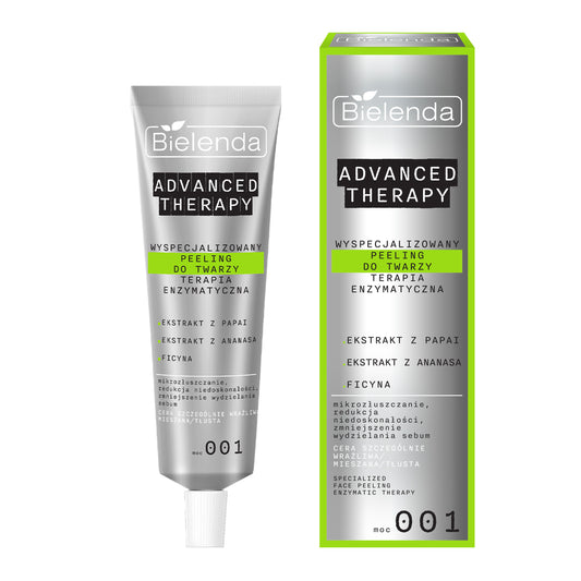 Bielenda Advanced Therapy Specialised Facial Scrub Enzyme Therapy 001 for Oversensitive Oily and Combination Skin 30ml