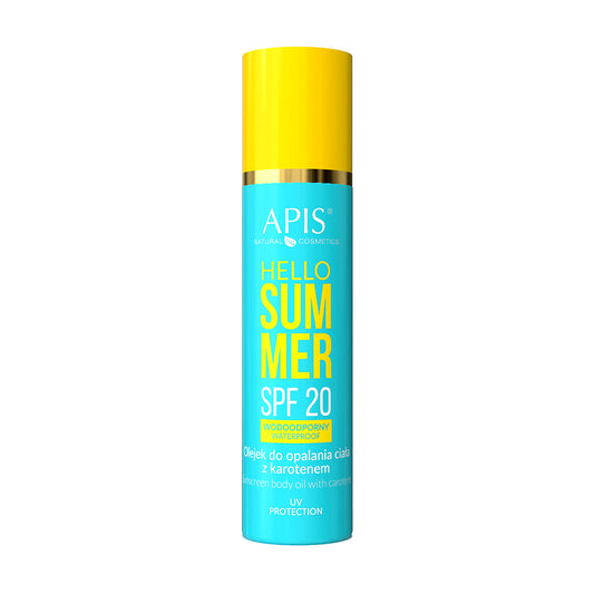 Apis Hello Summer Waterproof Activator SPF 20 Sunscreen Body Oil with Carotene 150ml