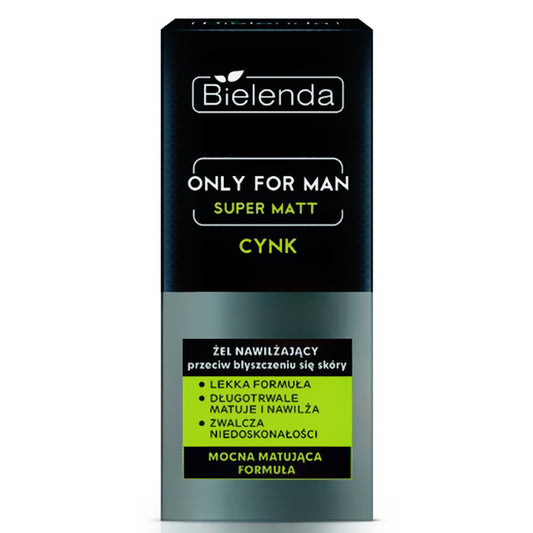 Bielenda Only for Men Super Matt Zinc Anti-Shine Gel 50ml