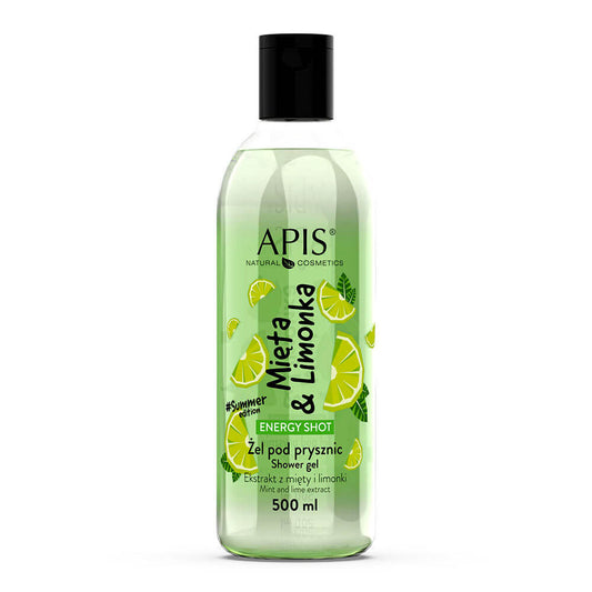 Apis Energy Shot Mint and Lime Shower Gel 500ml