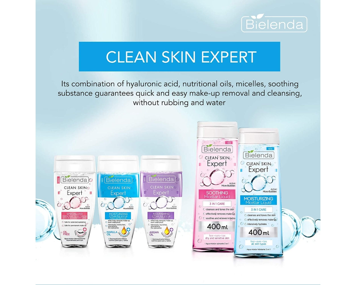 Bielenda Skin Clean Expert 3 in 1 Moisturising Micellar Water 400ml