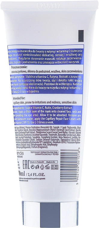 Bielenda Professional Strengthening Face Mask with Rutin and Vitamin C 175 ml