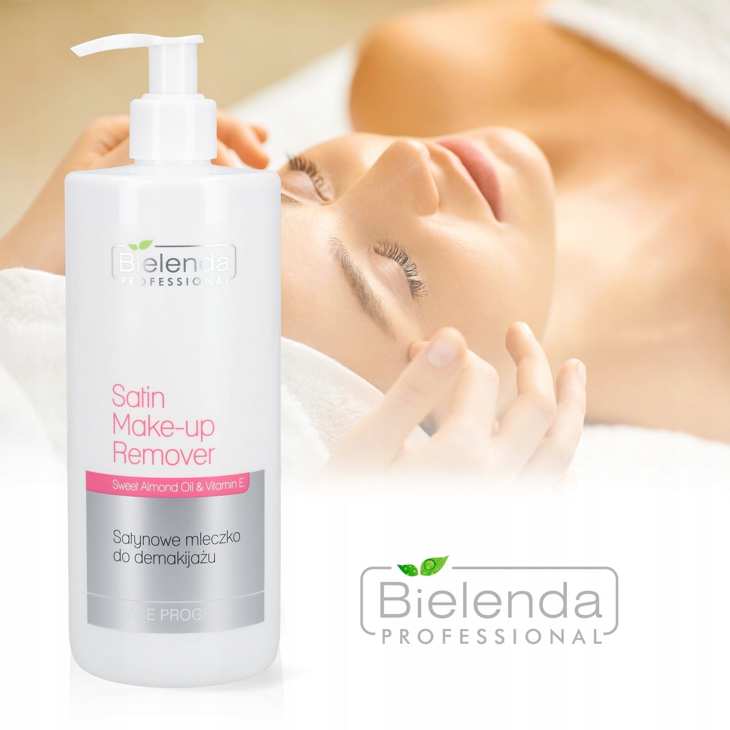 Bielenda Professional Satin Make Up Remover with Sweet Almond and Vitamin E 500ml