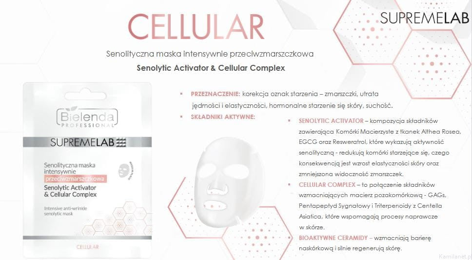 Bielenda Professional Supremelab Cellular Senolytic Intensive Anti-Wrinkle Mask 1 Patch