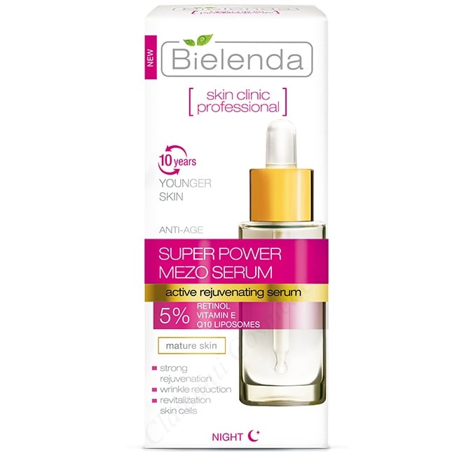 Bielenda Skin Clinic Professional Super Power Mezo Actively Rejuvenating Anti-Age Night Serum 30ml