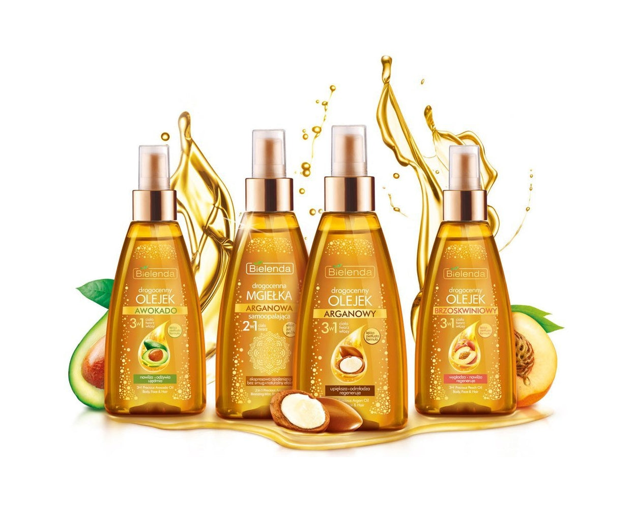 Bielenda Precious Argan Oils 3in1 for Body Face & Hair Intensive Rejuvenating 150ml