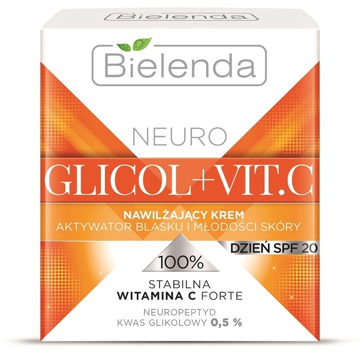 Bielenda Neuro Glicol and Vit C Moisturising Day Cream Glow and Youth Activator SPF 20 50ml