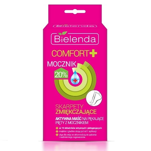 Bielenda Comfort Softening Socks Active Ointment for Cracked Heels 20% Urea 2x6ml