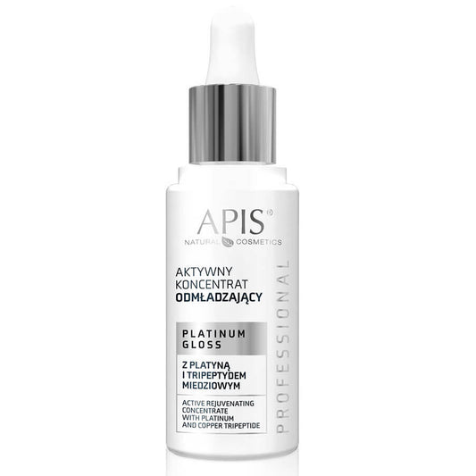 Apis Professional Platinum Gloss Active Rejuvenating Concentrate with Platinum and Copper Tripeptide 30ml