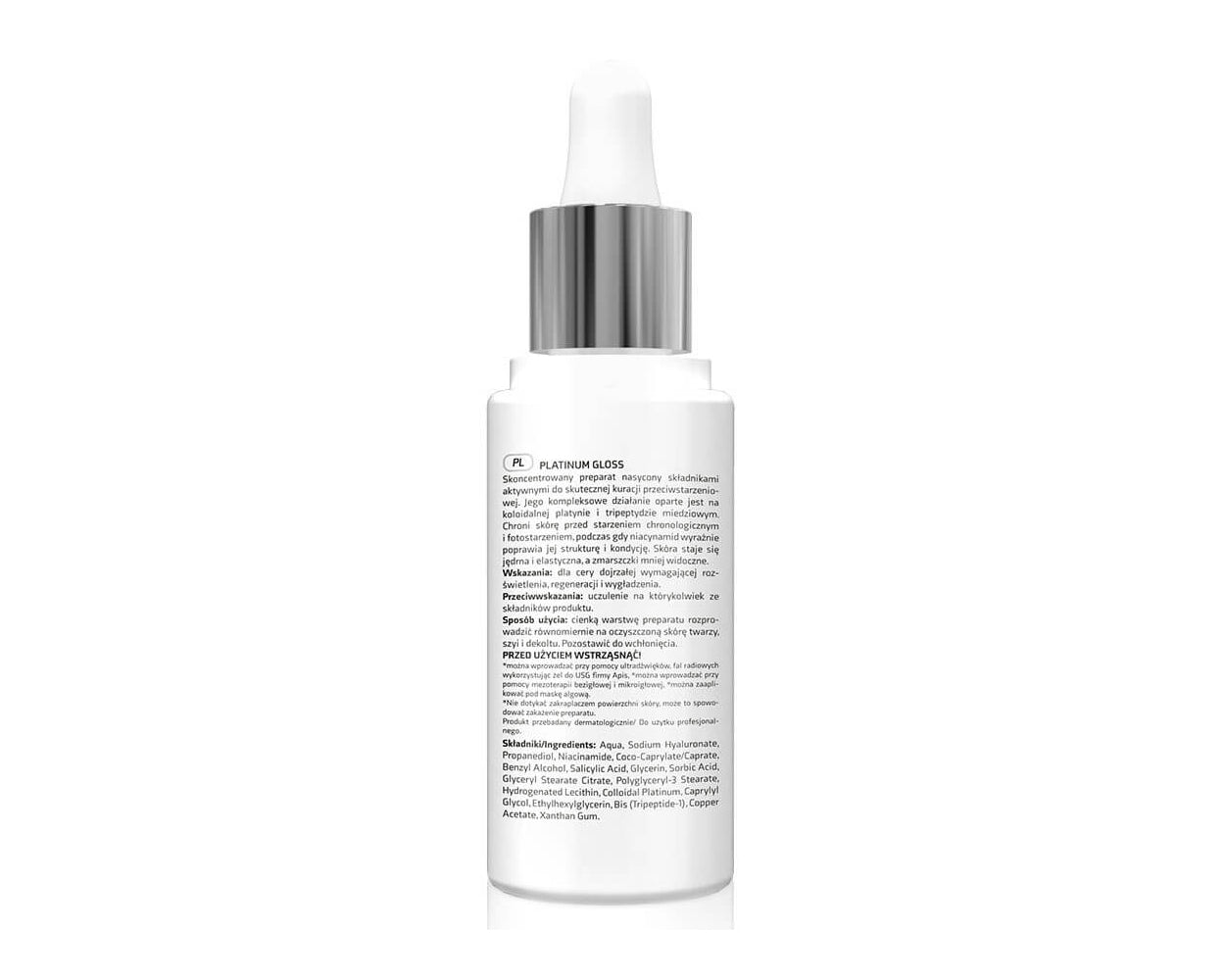 Apis Professional Platinum Gloss Active Rejuvenating Concentrate with Platinum and Copper Tripeptide 30ml