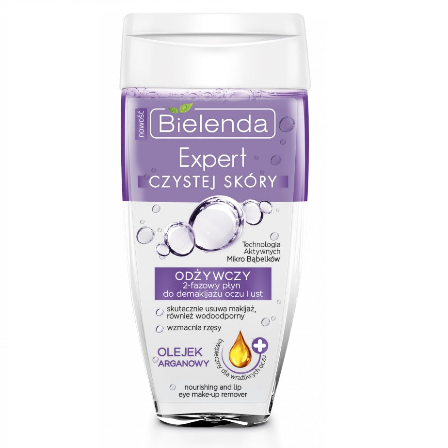 Bielenda Clean Skin Expert Nourishing 2-Phase Eye and Lip Make Up Remover with Argan Oil 150ml