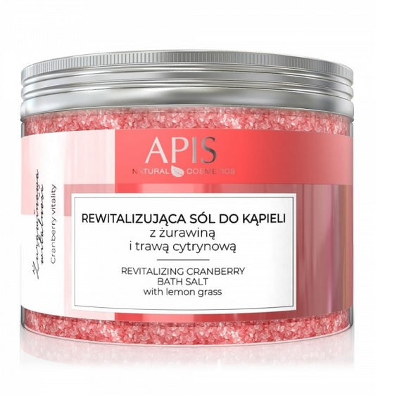 Apis Revitalizing Cranberry Bath Salt with Lemon Grass 650g