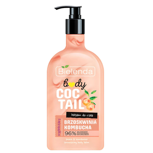 Bielenda Body Coctail Smoothing Body Lotion Peach + Kombucha  95% Natural Ingredients 400ml