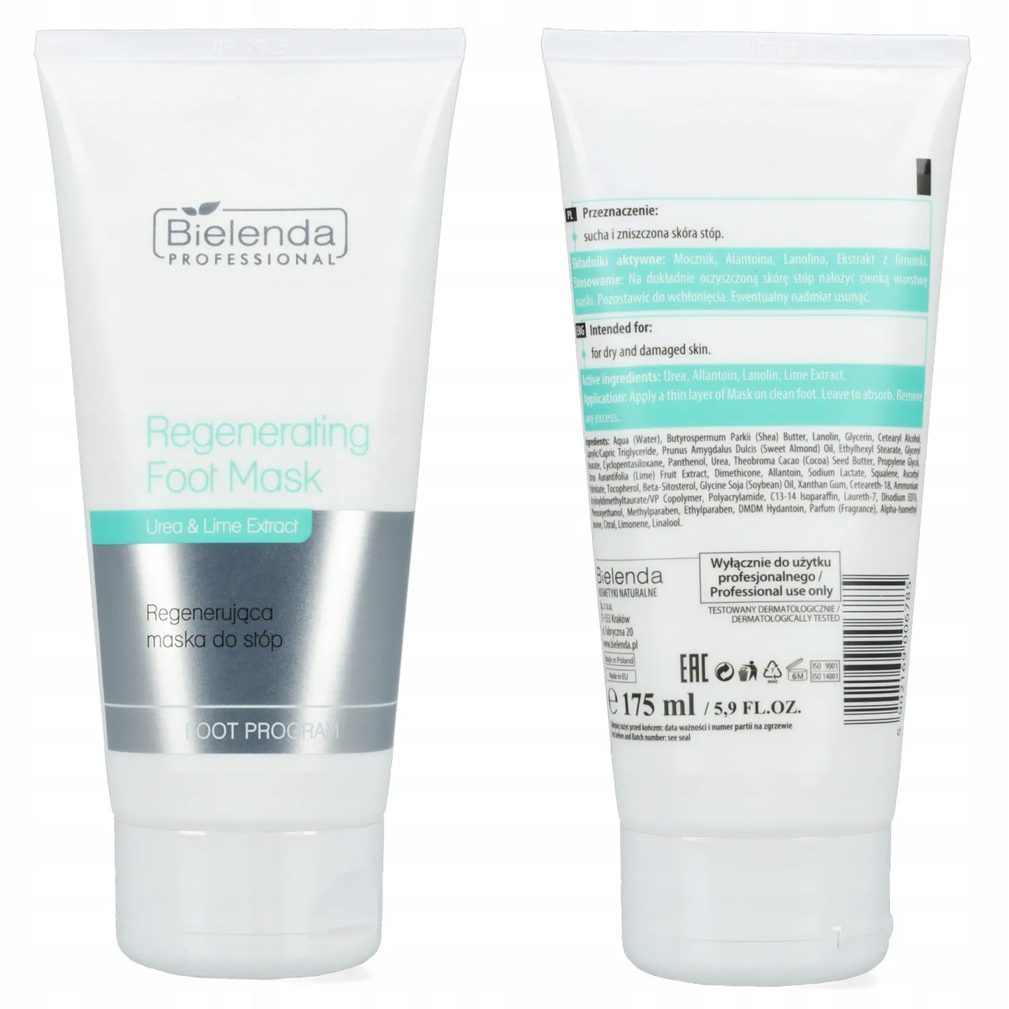 Bielenda Professional regenerating Foot Mask with Urea and Lime Extract 175ml