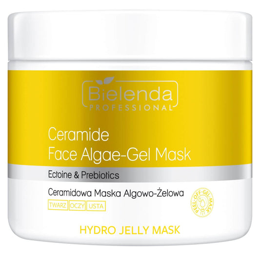 Bielenda Professional Hydro Jelly Face Algae Gel Mask Ceramides Prebiotics for Face Eyes & Lips 190g