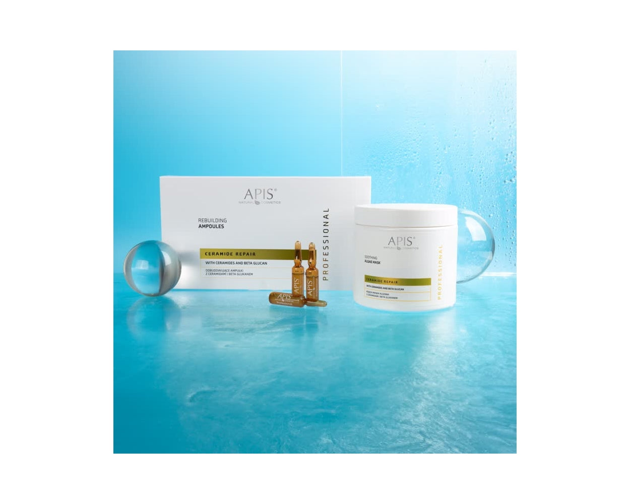 Apis Professional Ceramide Repair Rebuilding Ampoules with Ceramides and Beta Glucan 10x3ml