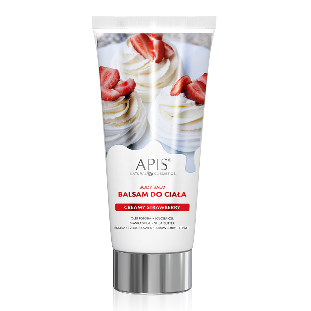 Apis Creamy Strawberry Body Balm with Jojoba Oil Shea Butter Strawberry Extract 200ml