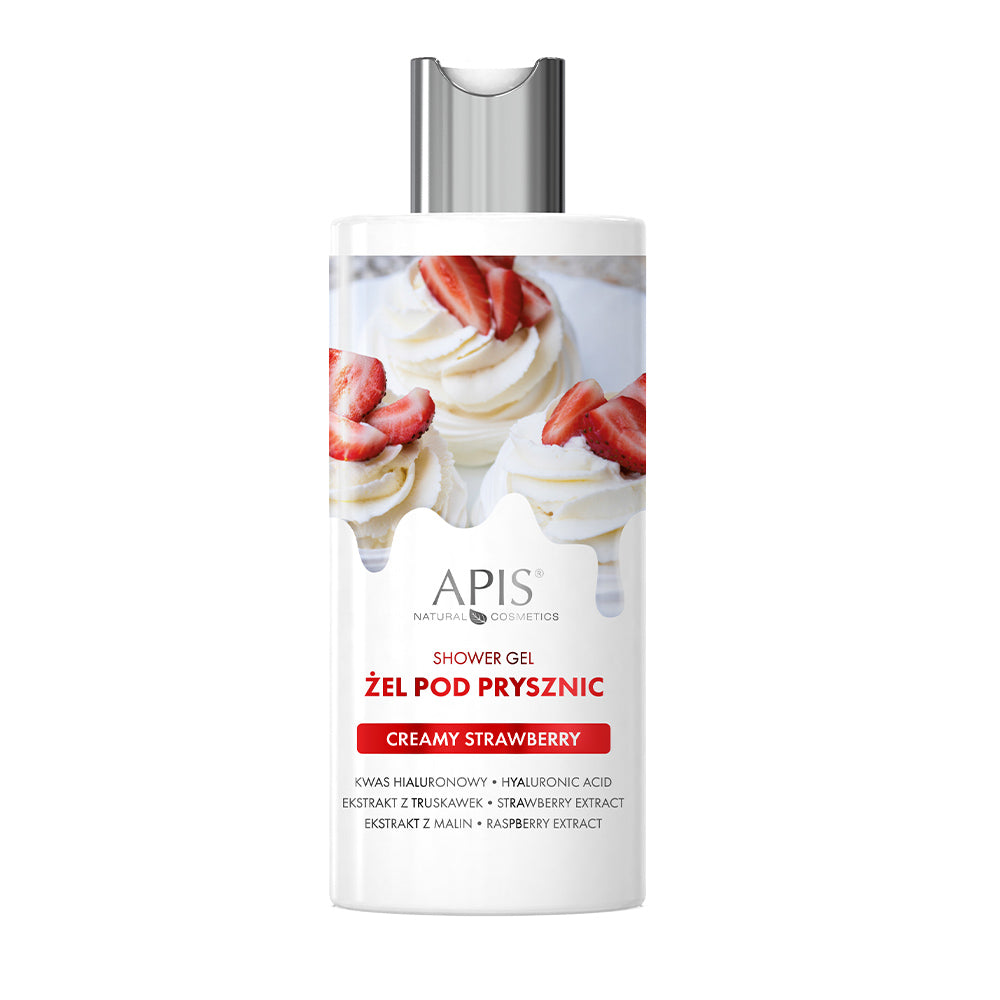 Apis Strawberry Cream Shower Gel with Hyaluronic Acid Strawberry & Raspberry Extract 300ml