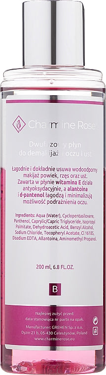 Charmine Rose 2-Phase Waterproof Lip and Eye Make-Up Remover 200ml