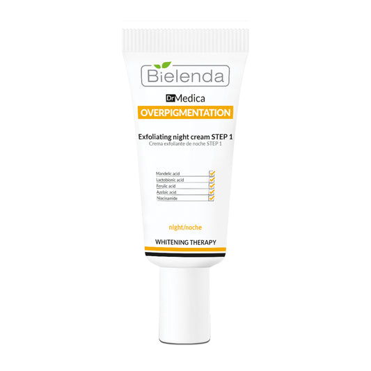 Bielenda Dr Medica Overpigmentation Exfoliating Night Cream STEP 1 with Mandelic Ferulic & Azelaic Acid 30ml