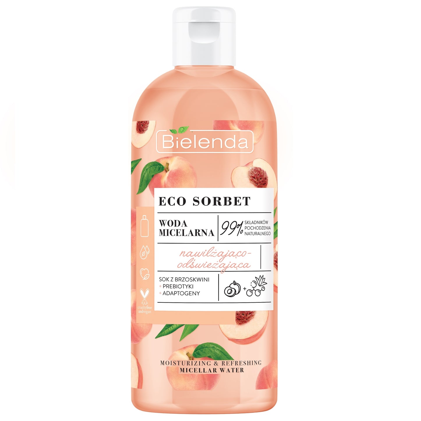 Bielenda Eco Sorbet Peach Moisturising and Refreshing Micellar Water 500ml