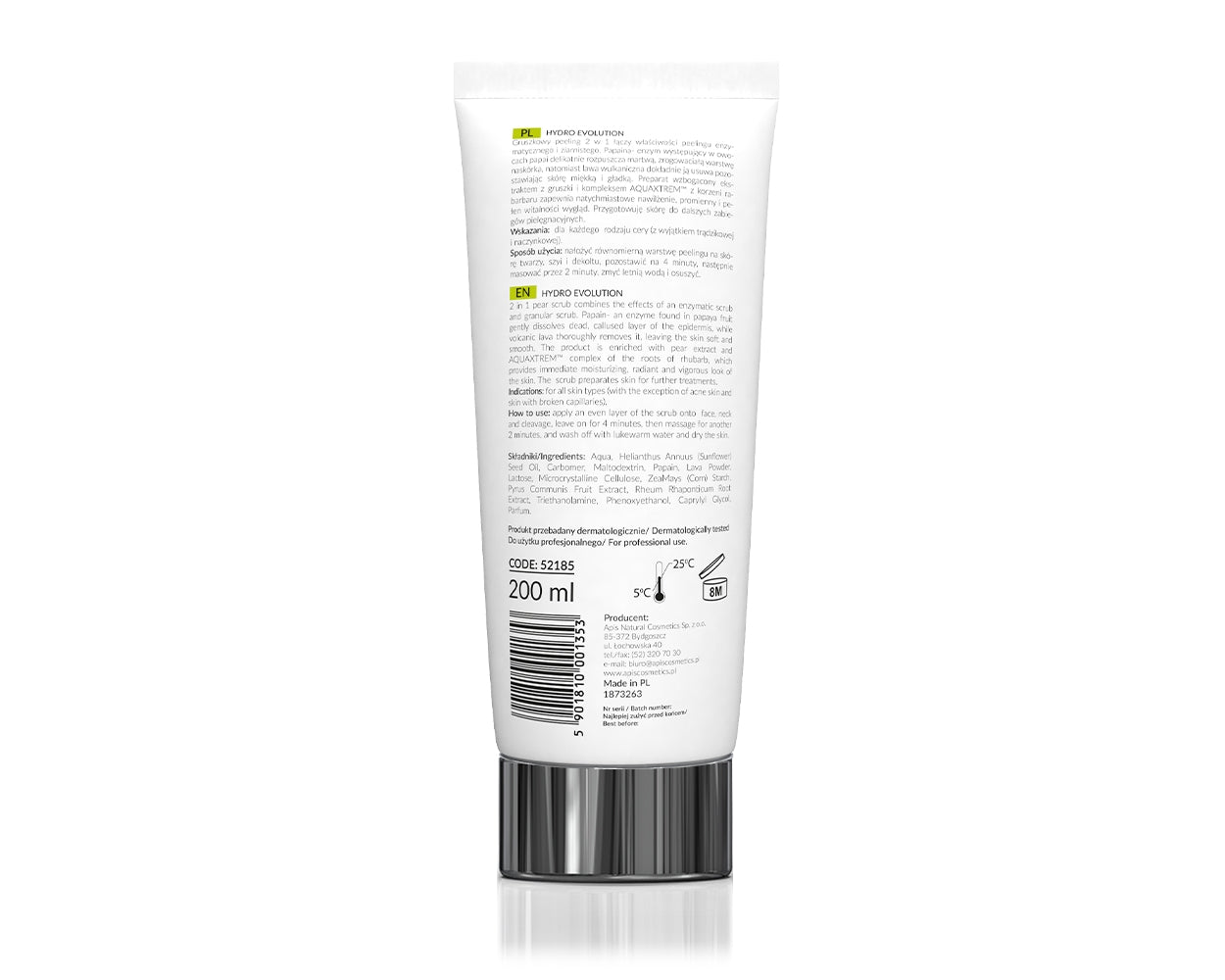 Apis Professional Hydro Evolution Extremely Moisturizing Gel Mask with Pear and Rhubarb AQUAXTREM™ 200ml