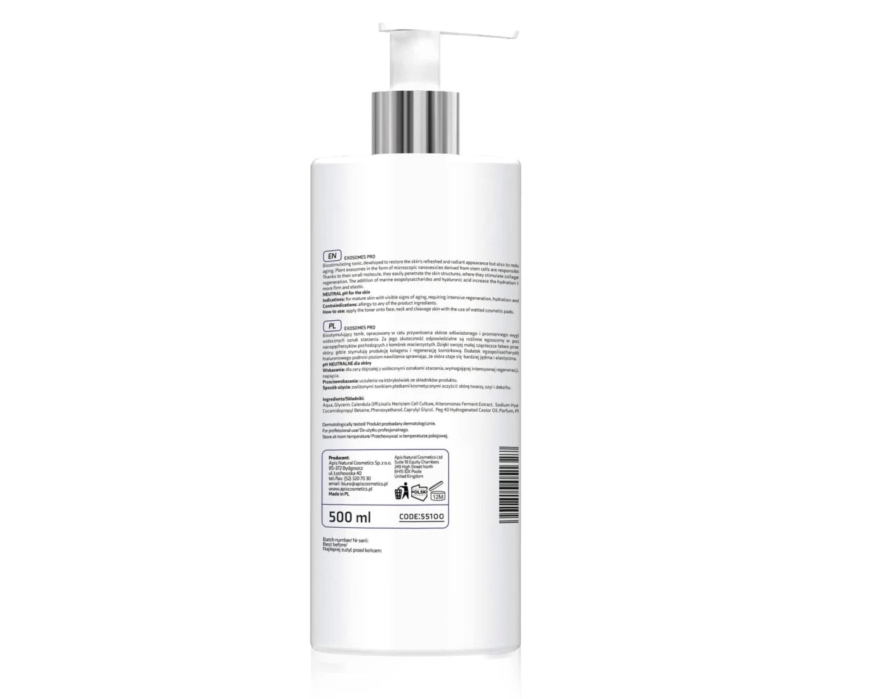 Apis Professional Exosomes Pro Biostimulating Toner With Plant Exosomes & Marine Exopolysaccharides 500ml