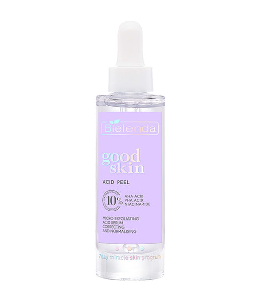 Bielenda Good Skin Acid Peel Micro-Exfoliating Correcting and Normalizing Serum with AHA PHA Acids 30ml