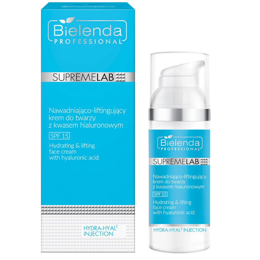 Bielenda Professional SupremeLab Hydra Hyal2 Hydrating & Lifting SPF15 Face Cream with Hyaluronic Acid 50ml