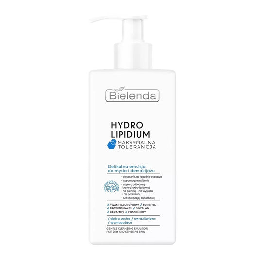 Bielenda Hydro Lipidium Maximum Tolerance Gentle Face Washing Make-Up Removing Emulsion 300ml