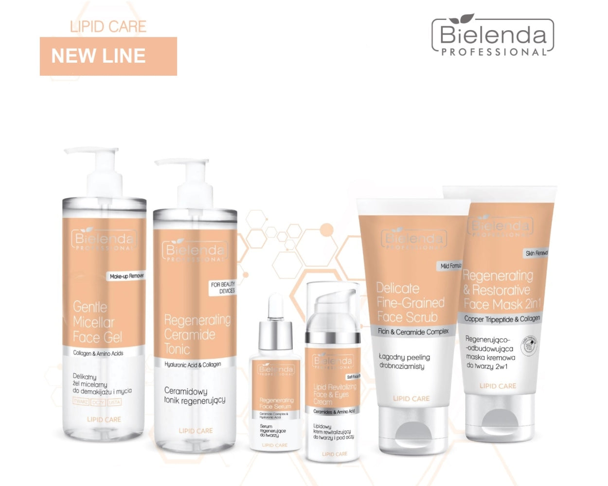 Bielenda Professional Lipid Care Gentle Micellar Face Gel with Collagen & Amino Acids 500ml