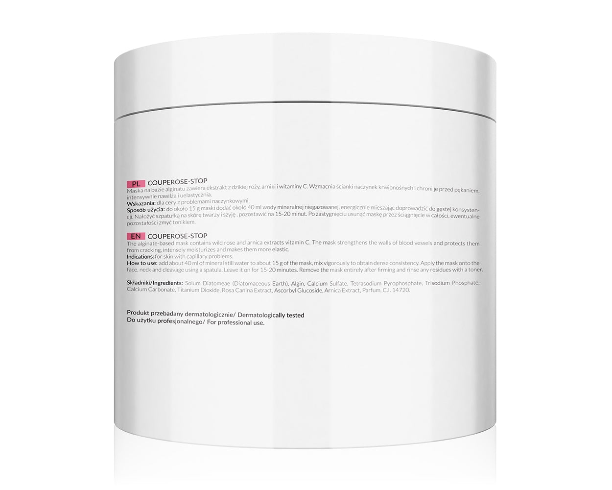 Apis Professional Couperose Stop Wild Rose and Vitamin C Algae Mask for Capillary Skin 200g