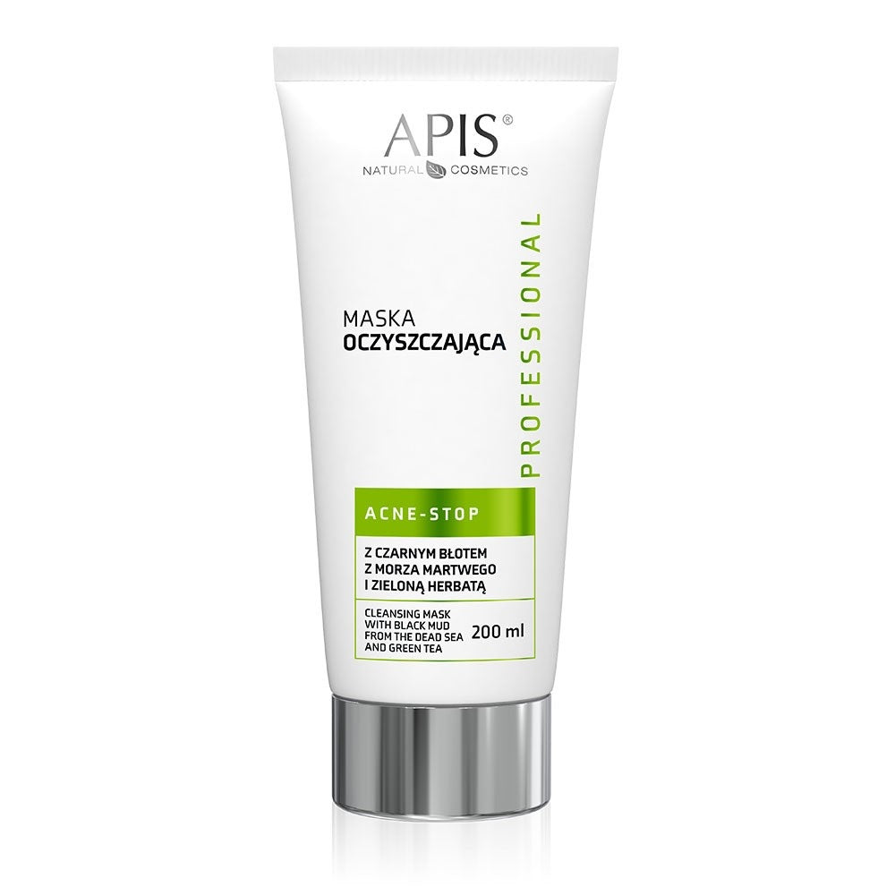 Apis Professional Acne Stop Cleansing Mask with Green Tea and Dead Sea Black Mud 200ml