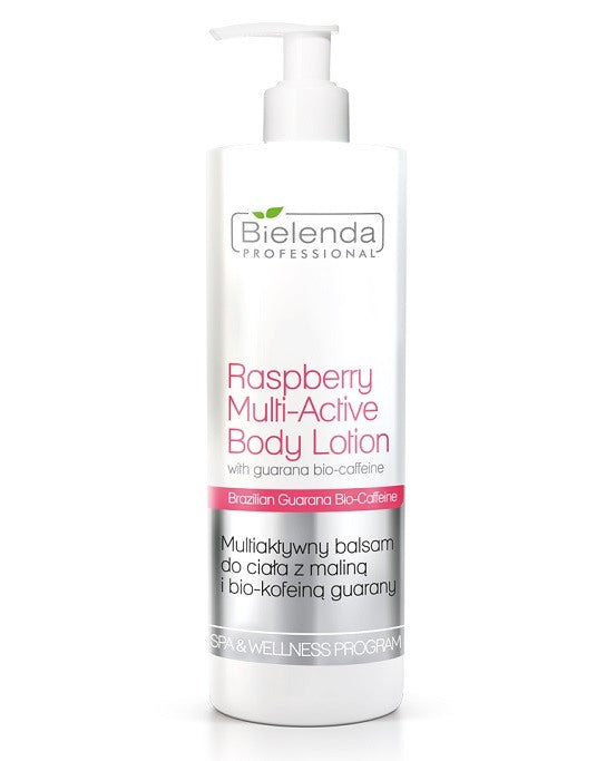 Bielenda Professional Raspberry Multi-Active Body Lotion with Guarana Bio-Caffeine 500ml