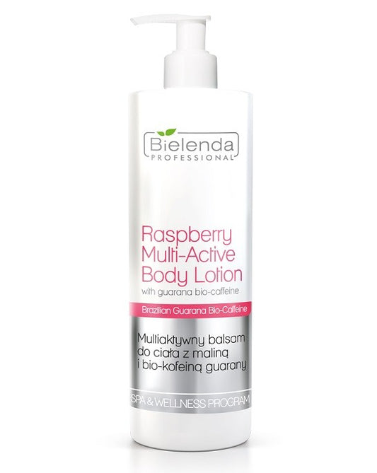 Bielenda Professional Raspberry Multi-Active Body Lotion with Guarana Bio-Caffeine 500ml