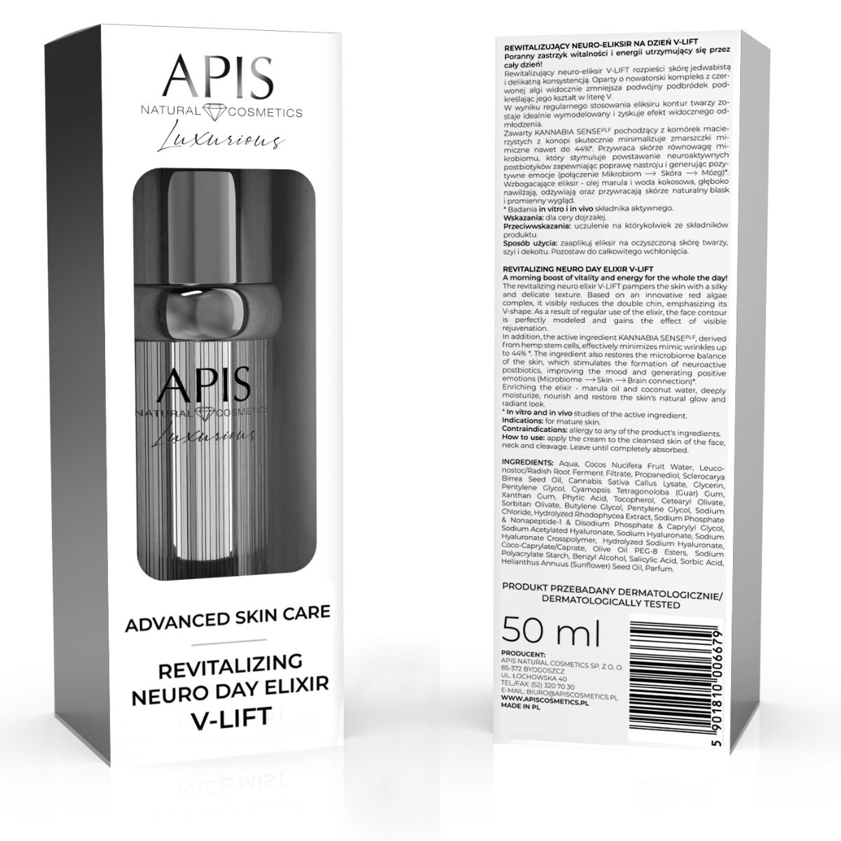 Apis Luxurious Revitalizing Neuro Day Elixir V-Lift 50ml