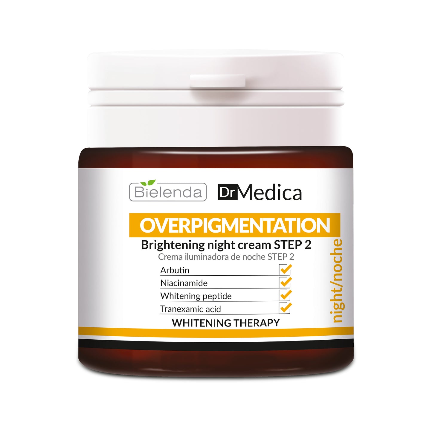 Bielenda Dr Medica Overpigmentation Brightening Night Cream STEP 2 with Arbutin Niacinamide & Whitening Peptide 50ml