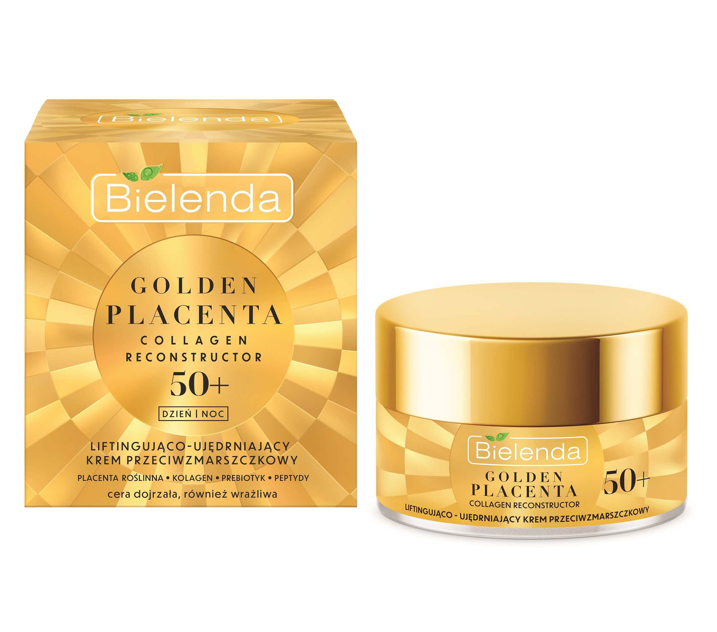 Bielenda Golden Placenta Collagen Reconstructor Lifting Firming Anti Wrinkle Cream 50+ Day/Night 50ml