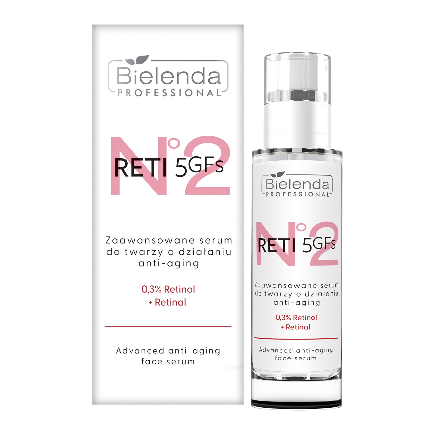 Bielenda Professional Reti 5GFs Advanced Anti-Aging Face Serum For Mature Skin  with 0.3 Retinol & Retinal 30ml