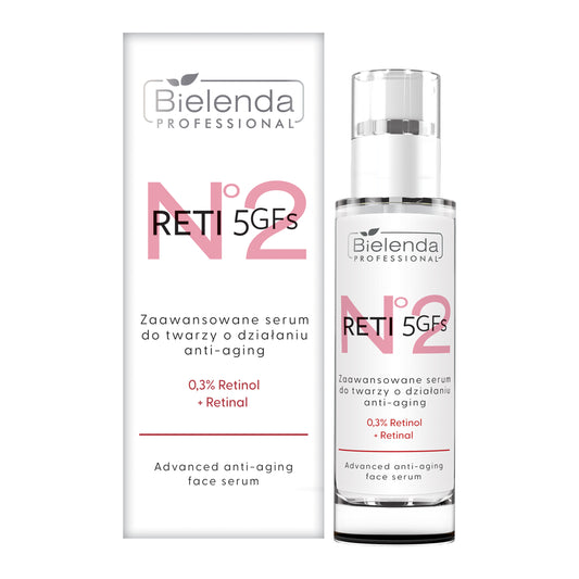 Bielenda Professional Reti 5GFs Advanced Anti-Aging Face Serum For Mature Skin  with 0.3 Retinol & Retinal 30ml